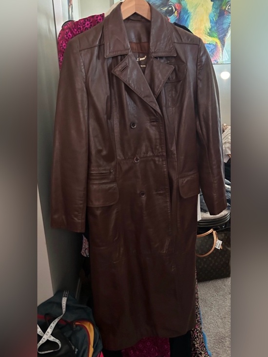Etienne Aigner Jackets & Blazers - etienne aigner leather coat sz 12